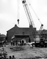 One complete section before the sides are lowered during the construction of Handsworth Library, Hendon Street, at junction of Hall Road