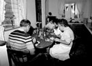 Family of the Parson Cross Estate eating the traditional Sunday Dinner