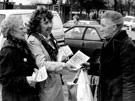 Elsie Crook (centre), Holgate Tenants Association, leafletting 'Sheffield against the Poll tax' in Longley Elsie Crook (centre), Holgate Tenants Association, leafletting 'Sheffield against the Poll tax' in Longley