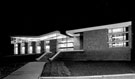 Night view of Greenhill Library, Hemper Lane, opened 28th February 1963 Night view of Greenhill Library, Hemper Lane, opened 28th February 1963