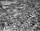 Aerial view, including Kelham Island, Bridgehouses Goods Station, Royal Victoria Hotel