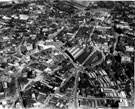 Aerial view of city centre right and Solly Street area bottom left