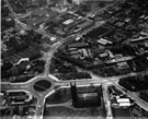 Aerial view, with St Mary's Church, Bramall Lane at the bottom