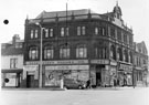 Rossingtons Bazaars Ltd., No. 764 Attercliffe Road and junction of Worksop Road formerly Boots Chemist also Dobsons, television and radio dealers and No. 756 Coach and Horses public house