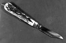 Lock Knife with stag handle made by Stanley Shaw, cutler, 48 Garden Street