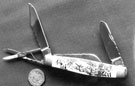 Pocket Knife made by Stanley Shaw, cutler, 48 Garden Street a 20p piece provides scale