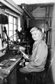 Stan Shaw with the Hallamshire Exhibition Knife nearing completion, Stanley Shaw, cutler, No.48 Garden Street Stan Shaw with the Hallamshire Exhibition Knife nearing completion, Stanley Shaw, cutler, No.48 Garden Street