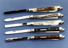 Pocket knives made by Stanley Shaw, cutler, No. 48 Garden Street. A 20p piece provides scale Pocket knives made by Stanley Shaw, cutler, No. 48 Garden Street. A 20p piece provides scale