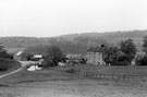 The view North towards Lees Hall Farm (also known as Clarke's Farm) and in the distance, the line of Gleadless Road. Over the post and rail fence is Lees Hall golf course, right.