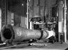 8,300 tonne Forging Press forging a boiler drum for a Power Station, English Steel Corporation, River Don Works, c. 1962