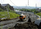 Work being carried out on the Supertram system near the bridge over the South Yorkshie Navigation near Staniforth Road Work being carried out on the Supertram system near the bridge over the South Yorkshie Navigation near Staniforth Road