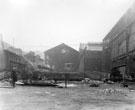 Demolition of an overhead crane, English Steel Corporation, River Don Works, Brightside Lane