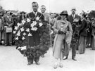 Lord Mayor E G Rowlinson and Lady Mayoress Kathleen Rowlinson during the Sheffield Pilgrimage to the French and Belgian Battlefields
