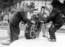 Lord Mayor E G Rowlinson laying a wreath during the Sheffield Pilgrimage to the French and Belgian battlefields