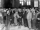 Lord Mayor E G Rowlinson and Lady Mayoress Kathleen Rowlinson during the Sheffield pilgrimage to the French and Belgian battlefields