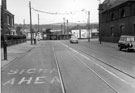 Queens Road looking towards Charlotte Road and the Goods Depot with the Tram/ Bus Depot (right) Queens Road looking towards Charlotte Road and the Goods Depot with the Tram/ Bus Depot (right)