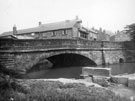 Malin Bridge, Stannington Road over the River Loxley showing the Mill Race (right) with Malin Bridge Corn Mill in the background looking upstream