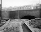Suffolk Road Bridge over the River Porter (also named Porter Brook) looking upstream