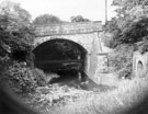 Abbey Lane Bridge over the River Sheaf looking downstream with Abbey Brook culverted on the extreme right