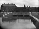 Herries Road South Bridge over the Mill Stream off the River Don looking downstream with Wardsend Steel Co., Wardsend Steel Works in the background