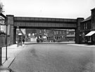 Meadowhall Road Railway Viaduct looking towards Nos. 1-11 and the junction with Naseby Street   Map 3890