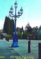 View: u04688 Old style gas lamp outside entrance to Norfolk Park, Granville Road with Norfolk Park Lodge in the background