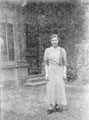 Unidentified lady outside Meersbrook Bank School Unidentified lady outside Meersbrook Bank School
