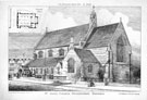 St. Ann C. of E. Church, viewed from Dover Street, Netherthorpe, J.D. Webster, architect,  from The Building News, December 8th 1882