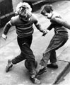 The Tackle- Two boys playing football in the Attercliffe Area The Tackle- Two boys playing football in the Attercliffe Area
