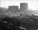 Elevated view of Neepsend Gas Works, with Sanbed Road School (centre), Toledo Steel Works (centre/right) and terraced houding on Woodgrove Lane, Fawley Road and Hicks Road in the foreground Elevated view of Neepsend Gas Works, with Sanbed Road School (centre), Toledo Steel Works (centre/right) and terraced houding on Woodgrove Lane, Fawley Road and Hicks Road in the foreground