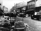 Broad Street with Castlefolds Market in the right foreground; Norfolk Market Hall (back right) and Norfolk Arms public house, No. 26 Dixon Lane in the left background 