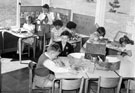 Birley County Infants School, Thornbridge Avenue. Reading corner and writing table