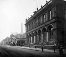 Water Company Offices, Division Street  later became Transport Offices (known as Cambridge House) at the junction with Holly Lane and looking topwards Jas. Syrus Tulley and Co., photographers,