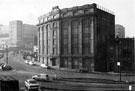 W.H.Smith Ltd., Hambleden House, Exchange Street and Alexandra Hotel (right), at the junction with Blonk Street from Furnival Road