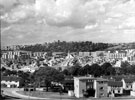 Gleadless Valley Estate showing Holy Cross Church, Spotswood Mount in the centre and the garages at the junction of Spotswood Road and Place