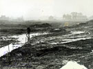 Base Green Estate at Road Junction 4 looking across the site towards Welwyn Road Road after the thaw and weekend rain