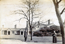 Pensioners in the grounds of Shrewsbury Hospital, Norfolk Road, consisting of Almshouses and Chapel, housing 20 male and 20 female pensioners 