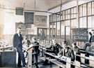 Teacher, Mr. Wood and Pupil Teachers, Boys School Classroom, St. John's School