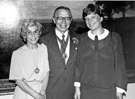 Lord Mayor, Councillor George Roy Munn; Lady Mayoress, Mrs. Jean Munn and (3rd right) Pat Coleman, Director of Libraries at the Central Libraries 50th Anniversary celebrations