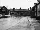 Griffin Inn and Nos. 6, Ecclesfield Library; 4-2, Town End Road and No. 1 Ye Olde Tankard public house (right), Stocks Hill, Ecclesfield 