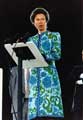 Princess Anne, Patron of the Games making the Opening Speech at the  Opening Ceremony, World Student Games, Don Valley Stadium, Attercliffe