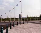 World Student Games Flags, Coleridge Road at the junction with Attercliffe Common looking towards East End Park with Sheffield Arena in the background World Student Games Flags, Coleridge Road at the junction with Attercliffe Common looking towards East End Park with Sheffield Arena in the background
