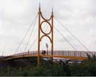 Coleridge Road Suspension Bridge, a Footbridge and Cycle-way connectiong East End Park and Don Valley Stadium Coleridge Road Suspension Bridge, a Footbridge and Cycle-way connectiong East End Park and Don Valley Stadium
