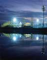 Floodlit for the Lucozade Games, Don Valley Stadium in Reflection