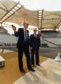 Minister for Sport, Robert Atkins M.P. views the facilities at Don Valley Stadium