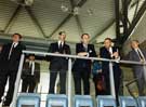 Ray Gridley, Director of World Student Games Secretariat (right); Minister for Sport, Robert Atkins M.P. (centre) and Richard Caborn M.P. (2nd right) view the facilities at Ponds Forge Sports Centre Ray Gridley, Director of World Student Games Secretariat (right); Minister for Sport, Robert Atkins M.P. (centre) and Richard Caborn M.P. (2nd right) view the facilities at Ponds Forge Sports Centre