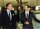 Minister for Sport, Robert Atkins M.P. (left) views the facilities at Ponds Forge Sports Centre Minister for Sport, Robert Atkins M.P. (left) views the facilities at Ponds Forge Sports Centre