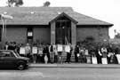 Striking library workers outside Ecclesfield Library, No. 113 High Street, Ecclesfield Striking library workers outside Ecclesfield Library, No. 113 High Street, Ecclesfield