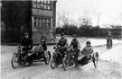 Members of Sheffield Motor Cycle Club at Fox House Inn, Hathersage Road