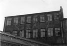 Rear of premises in West Street area, most probably rear of Nos. 100 - 104 West Street, Morton Scissors, scissors manufacturers, photographed from Bailey Lane